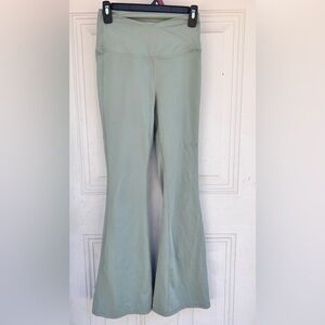 Yogalicious Lux Madison Crossover Flare in Soft Green